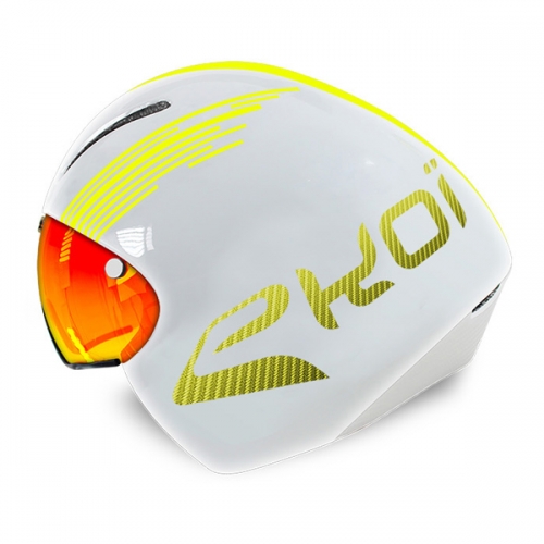 에코이 에어로 헬멧 CXR14 - 화이트/옐로우 골드 (EKOI AERO CXR14 WHITE/YELLOW GOLD)