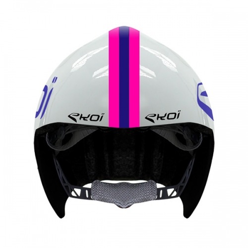 에코이 에어로 헬멧 CXR13 - 화이트/블루/핑크 플루오 (EKOI AERO CXR13 WHITE/BLUE/PINK FLUO)